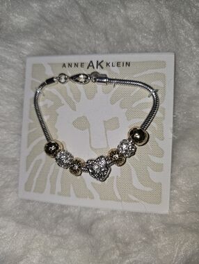 NEW Anne Klein AK gold/silver tone bracelet